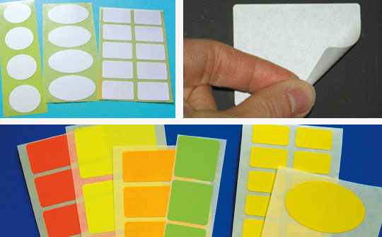 Blanko (unbedruckte) Papier-Etiketten auf Rollen für Thermotransferdrucker