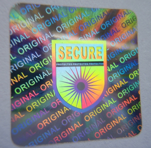 Ausdrucksstarkes Original-Secure-Hologramm Hologrammetikett mit dem Aufdruck Original Secure als Garantie- und Sicherheitssiegel