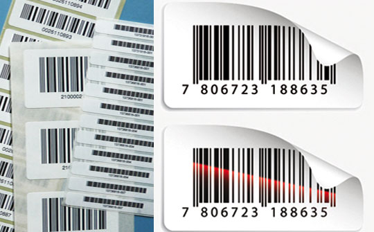 Individuelle Barcode-Etiketten aus Papier mit permanent, ablösbarem oder opak-Klebstoff
