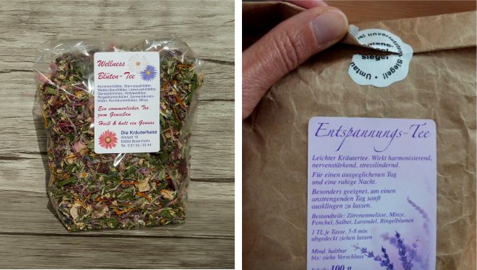 Tee-Etiketten mit Frischesiegel zum Versiegeln der Verpackung