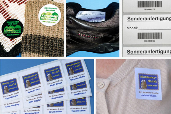 Wieder ablösbare Acetatseide-Etiketten mit individuellem Druck für Kleidung, Handarbeiten, Stoffe, Heimtextilien