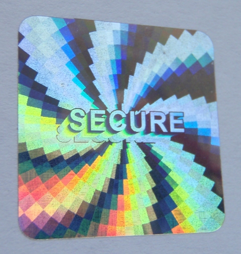Hologramm-Siegel SECURE 20 x 20 mm für Verpackungen, Produkte, Geräte