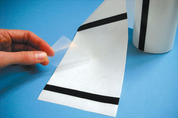 Spezial-Transparentfolie für Thermotransferdrucker Spezielle transparente Etiketten, die auf dem Thermotransferdrucker beschriftet werden