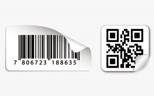 Individuell bedruckte Etiketten mit Barcode oder QR-Code in verschiedenen Formaten