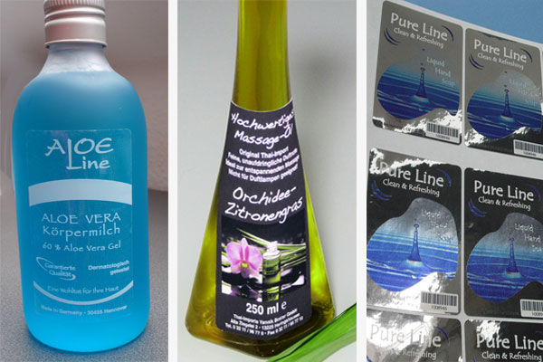 Attraktive Labels für Kosmetik und Körperpflegeprodukte Individuell bedruckte Kosmetik-Etiketten und Aufkleber für Körperfplegebrodukte