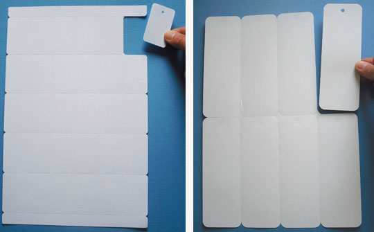 Anhängeetiketten auf A4-Bogen für Inkjetdrucker zum selbst drucken