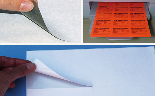 A4-Bogen-Inkjetetiketten aus Leuchtrotpapier, Packpapier, Opak-Papier und high-gloss