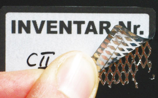 Individuelle Kennzeichnung für Eigentum und Inventar Individuelle Eigentumsetiketten und Inventaraufkleber mit Barcode und Nummerierung