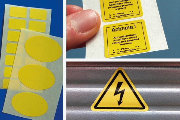 Gelbes Papier - ideal zum Kennzeichnen und Markieren Haftetiketten aus gelbem Papier zum Kennzeichnen und Markieren und als Hinweisaufkleber