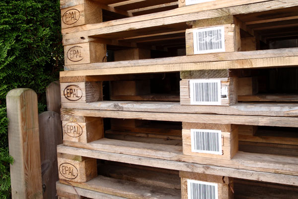 Palettenaufkleber mit Spezialklebstoff für Holz für Lager, Fracht und Logistik