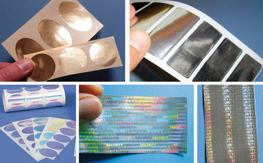Blanko (unbedruckte) Metallicpapier-Etiketten auf Rollen für Thermotransferdrucker