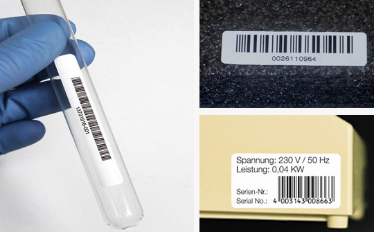 Individuelle Barcode-Etiketten aus PE-, PP-, Polyester- und PVC-Folie
