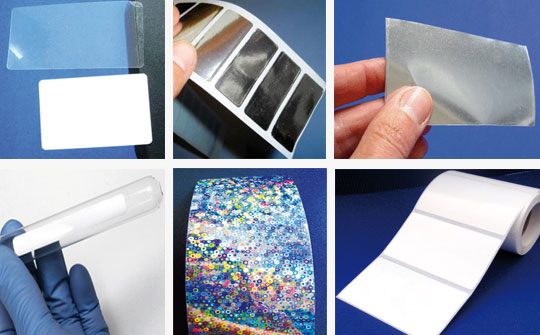 Blanko Folien - Standard- und Spezialmaterialien Blanko (unbedruckte) Etiketten aus PE-, PP-, Polyester-, PVC-Folie