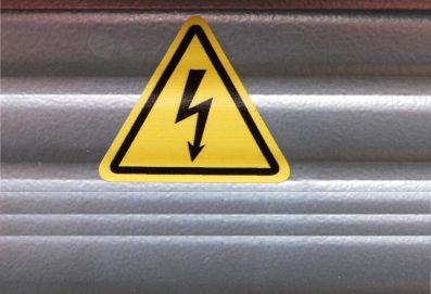 Elektroetiketten, Geräteaufkleber, Maschinenkennzeichnung Elektroetiketten und Warnaufkleber aus gelber Folie für Geräte und Maschinen