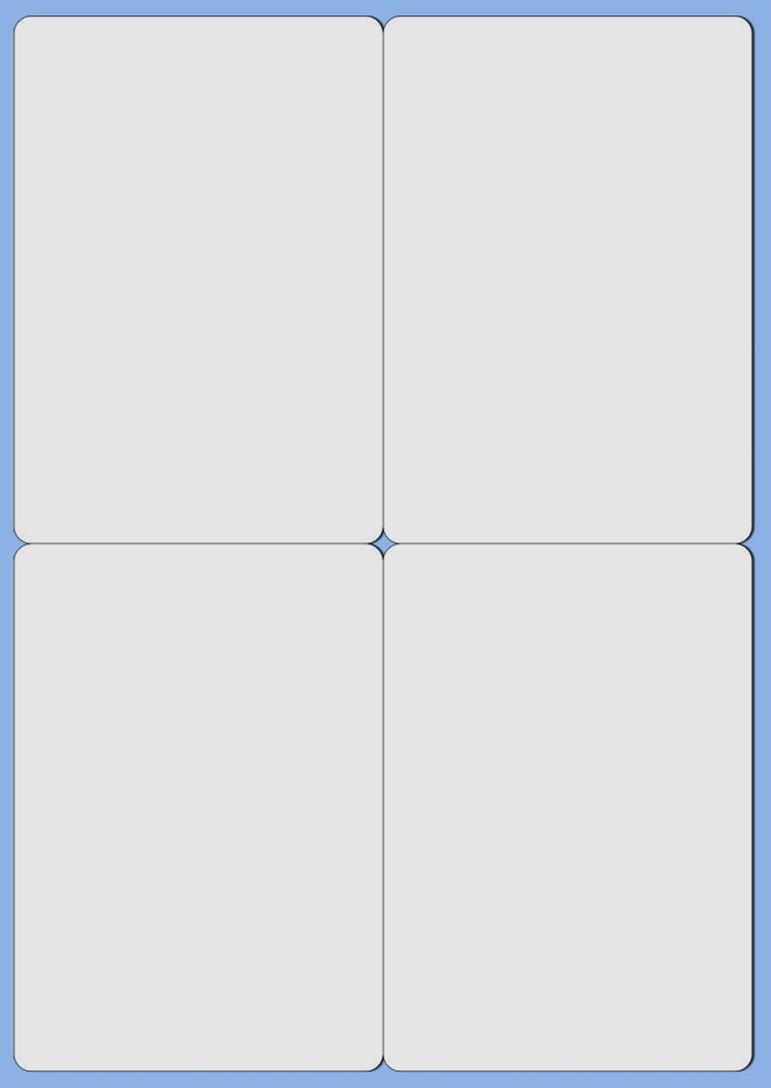 Perforierte Schilder im A6-Format zum einfachen Abtrennen vom A4-Bogen A6 Polyeseter-Schilder im Format 105x148,5 mm auf perforierten A4-Bogen für Laserdrucker