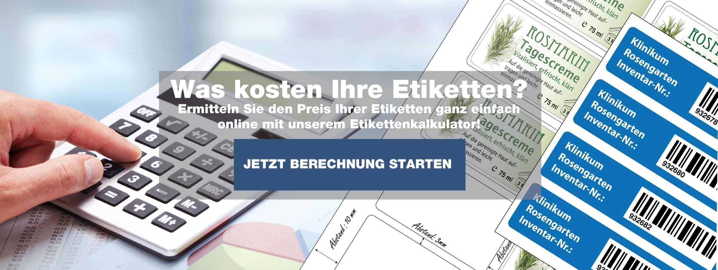 Bedruckte Etiketten in Kleinauflagen, direkte Preisberechnung Etiketten in Kleinauflagen