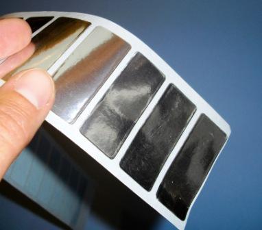 Metallisiertes Papier silber glänzend auf Rollen in verschiedenen Blanko Formaten