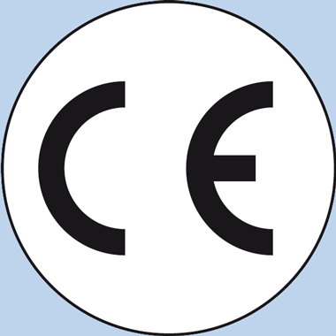 Weiße Aufkleber im Format 10x10 mm rund mit CE Zeichen für Elektrogeräte