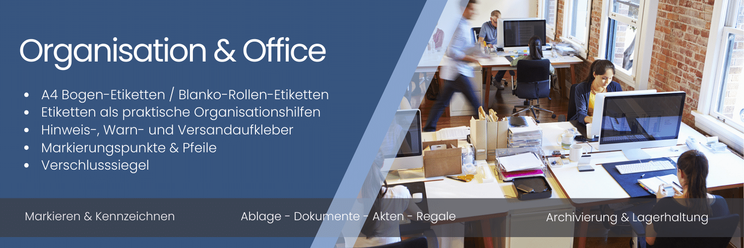 Organisationsetiketten, praktische Helfer zum Markieren und Kennzeichnen - Ablage, Dokumenten, Regale und Akten Etiketten als praktische Organisationshilfe zum Markieren und Kennzeichnen