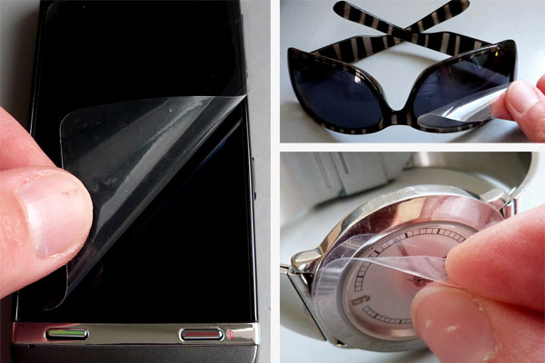 Klebstofffreie Protect-Etiketten für glatte Oberflächen Transparente, statisch haftende Schutzetiketten ohne Klebstoff für Glas, Kunststoffe, Displays