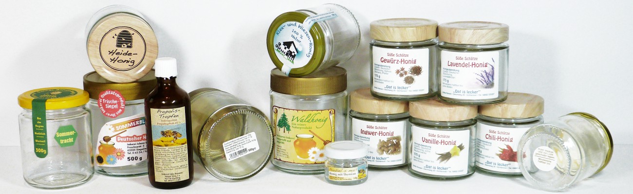 Imkerei-Etiketten für das gesamte Sortiment Individuelle Honig-Aufkleber für Hong-Gläser und weitere Imkereiprodukte
