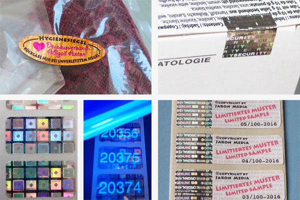 Hologramme als Siegel und Kennzeichen auf Hygieneverpackungen, Medikamenten, Kunstobjekten und Eigentum