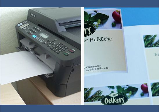 A4-Laserbogen-Etiketten mit individuellem Vordruck Etiketten auf A4-Laserbogen mit individuellem Vordruck zur Weiterbeschriftung