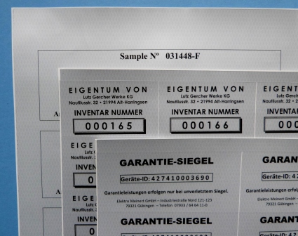 Sicherheitsetiketten aus Rautenmusterfolie A4-Bogen für Laserdrucker selbst bedrucken