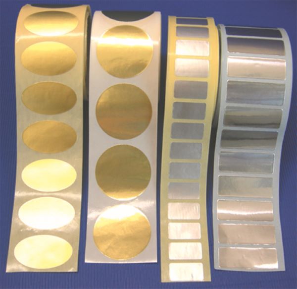 Alukaschierte aus metallisiertem Papier in gold oder silber, matt oder glänzend