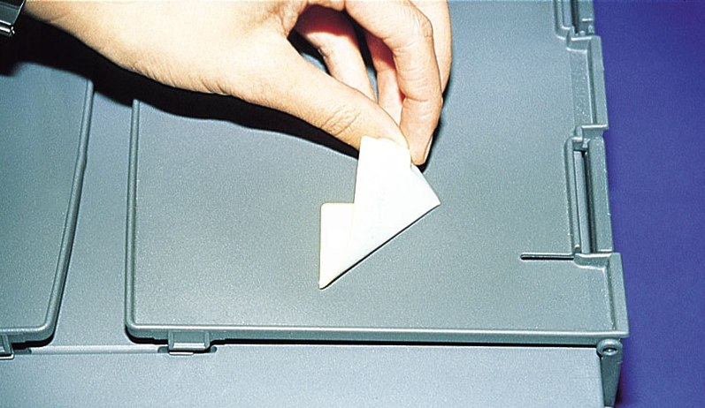 Non-Perm-Etiketten mit ablösbarem Kleber für temporäres Etikettieren Weiße Papieretiketten mit wieder ablösbarem Non-Perm-Klebstoff für temporäre Beschriftungen