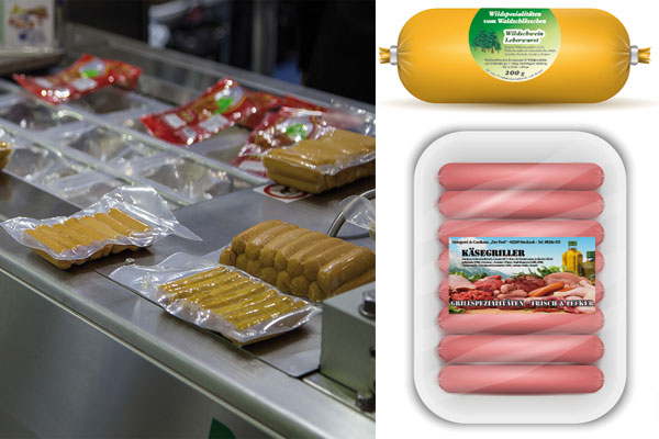 Papier- und Folienetiketten für verpackte Fleisch- und Wurstwaren in Kühltheken