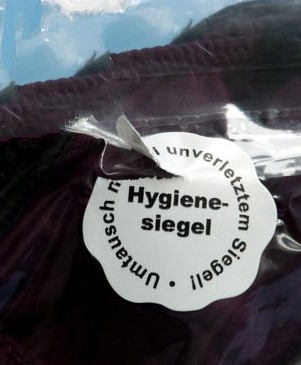 Selbstzerstörendes Hygienesiegel für Verpackungen von Hygieneprodukten im Online-Handel