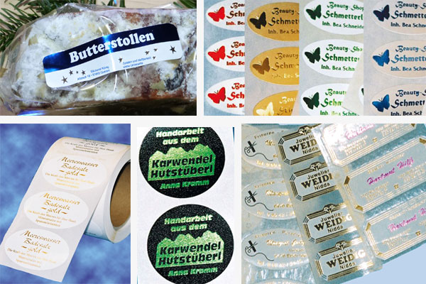 Hot-Foil-Stamping - edler Metallic-Look für exklusive Labels Individuelle Heißprägeetiketten mit Metallic-Prägung oder farbigem Prägedruck auf verschiedenen Materialien