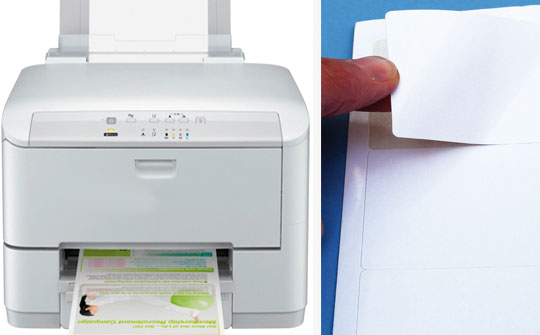 Inkjet-Etiketten aus Papier und Folie auf A4-Bogen für Tintenstrahldrucker