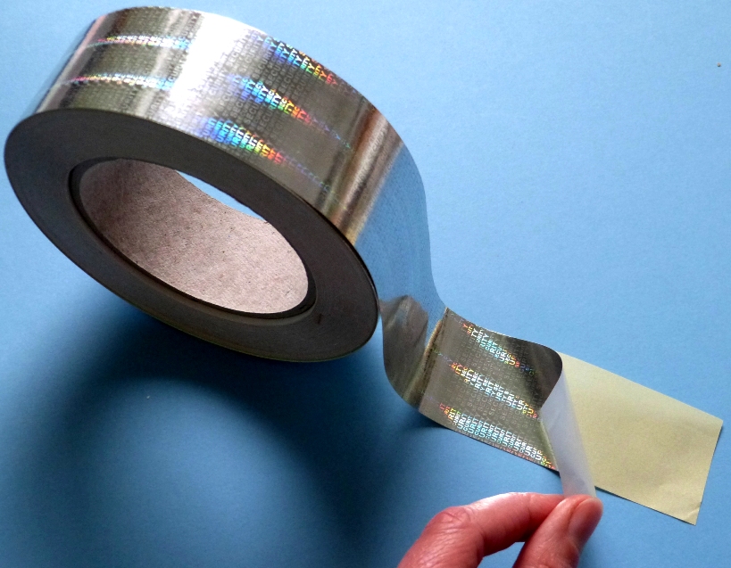 Hologrammpapier Security Tape als Sicherheitsklebeband auf Rollen für Zuschnitt nach Maß