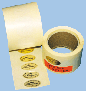 Echte Handarbeit - Schmucketiketten für Handgefertigtes Schmuck- und Werbeetikett mit schwarzem Aufdruck echte Handarbeit für handgefertigte Produkte