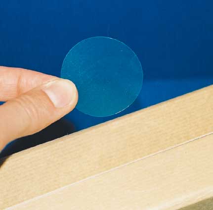 Verschluss-Etiketten aus transparenter Folie  Transparente Klebeeiketten in runder Form zum Verschleißen von Verpackungen, Umschlägen und Beuteln