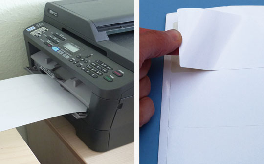 A4-Bogen-Etiketten zum selbst Bedrucken für Laserdrucker und Kopierer