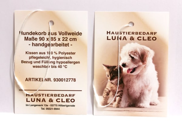 Individuell bedruckte PVC-Anhängeschildchen Stabile PVC-Anhängeetiketten mit individuellem Mehrfarb- und Bilderdruck