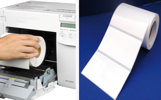 Inkjet-Rollen-Etiketten - Papiere und Folien Blanko-Inkjet-Rollen-Etiketten zum Bedrucken mit Tintenstrahldrucker