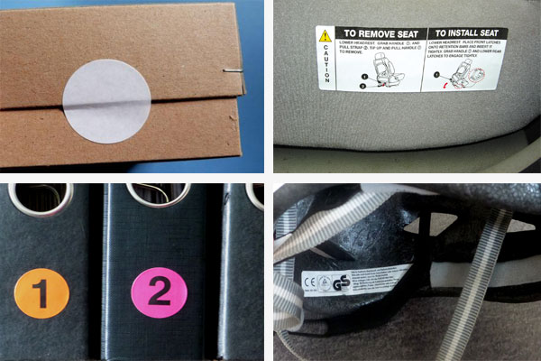 Superhaft-Kelber für raue und poröse Untergründe Superhaftetiketten mit extra starkem Klebstoff für raue Kartonagen, Akten, Polster, Holz und Styropoer
